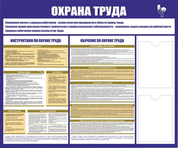 С160 Стенд охрана труда (1200х1000 мм, пластик ПВХ 3мм, Прямая печать на пластик ) - Стенды - Стенды по охране труда - ohrana.inoy.org